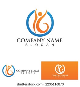 Star people logo design. Star community vector logo. star community human vector logo.