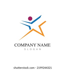 Logo-Design von Sternen mit Vektorgrafik