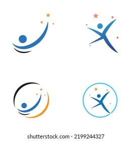 star people logo design with vector illustration