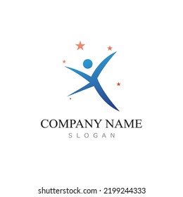 Logo-Design von Sternen mit Vektorgrafik
