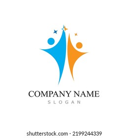 star people logo design with vector illustration