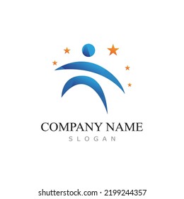 star people logo design with vector illustration