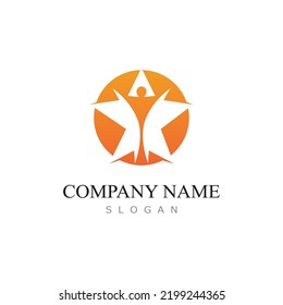 star people logo design with vector illustration