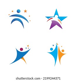 star people logo design with vector illustration