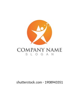 Star people logo and symbol success health