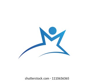 Star people Logo Template vector icon illustration design