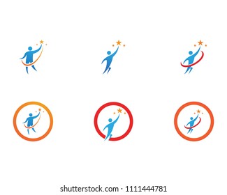 Star people Logo Template vector icon illustration design