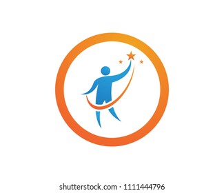 Star people Logo Template vector icon illustration design