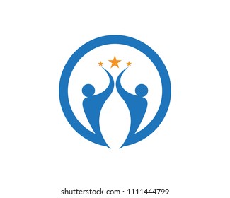 Star people Logo Template vector icon illustration design