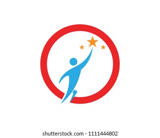 Star people Logo Template vector icon illustration design