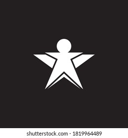 Star people logo vector icon design