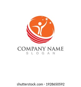 Star people logo vector icon