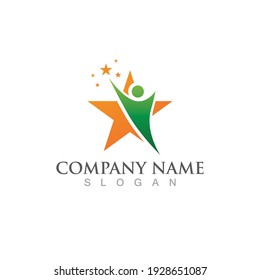 Star people logo vector icon