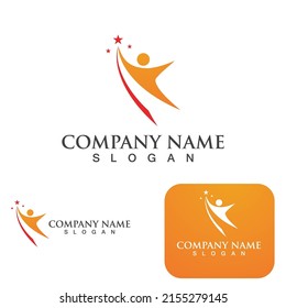 Star people logo vector illustration design