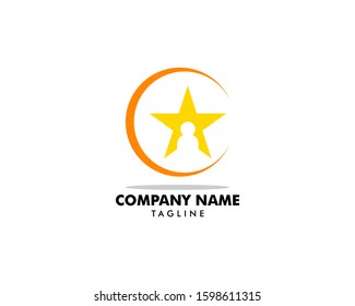 Star people logo vector template