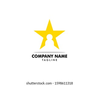 Star people logo vector template