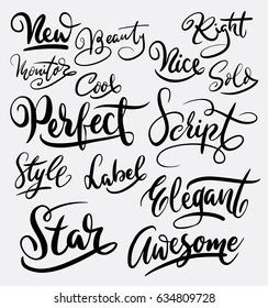 Star and perfect hand written typography. Good use for logotype, symbol, cover label, product, brand, poster title or any graphic design you want. Easy to use or change color 