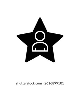 Star with Person Icon Inside for Recognition