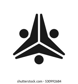 star person logo vector.