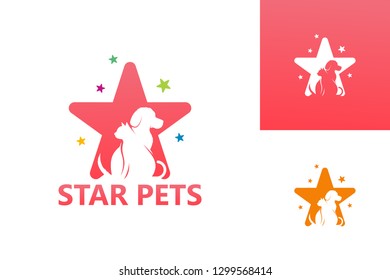 Star Pets Logo Template Design Vector, Emblem, Design Concept, Creative Symbol, Icon