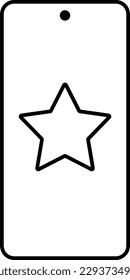 star phone call mobile device Outline