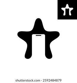 star phone logo with an elegant and simple shape