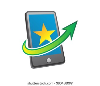 star phone tablet cellphone cellular technology image icon