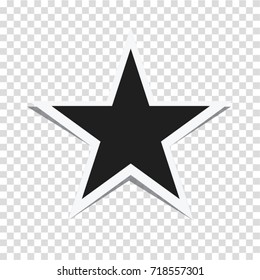 Star photo frame vector template black and white color