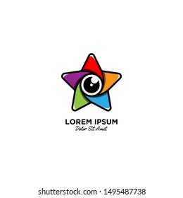 Star Photography logo vector icon illustration