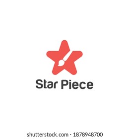 Star Piece Logo Simple Cute Templates, for world painting day