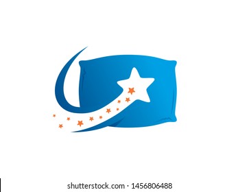 Star Pillow Logo Template Design Vector. Icon. Symbol. Emblem.