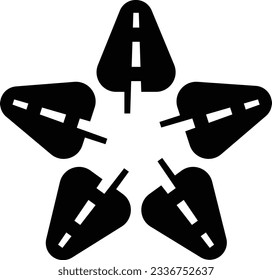 star with pine trees or spruce