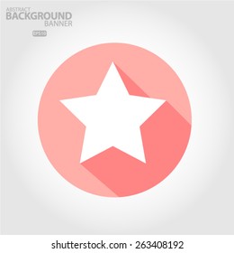 Star pink icon Vector EPS 10 illustration.