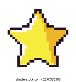 star pixel art icon isolated