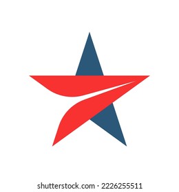 Star Plane Logo Design, Vector Illustration Modern Monogram icon