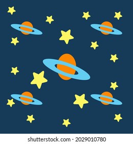 Star planet space vector for background or texture 