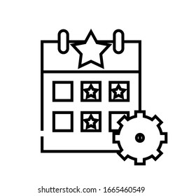 Star plans line icon, concept sign, outline vector illustration, linear symbol.