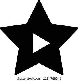 star play game play button arrow Glyph
