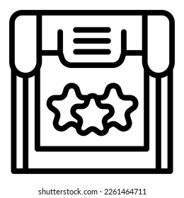 Star plotter icon outline vector. Printer format. Data device