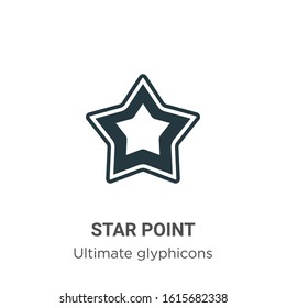 Star point glyph icon vector on white background. Flat vector star point icon symbol sign from modern ultimate glyphicons collection for mobile concept and web apps design.
