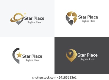 star point logo icon vector set concept