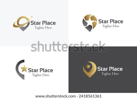star point logo icon vector set concept