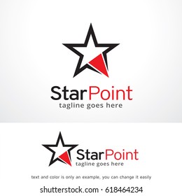 Star Point Logo Template Design Vector, Emblem, Design Concept, Creative Symbol, Icon
