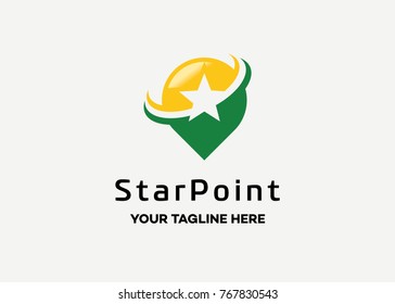 Star Point Logo Template Design Vector, Emblem, Design Concept, Creative Symbol, Icon