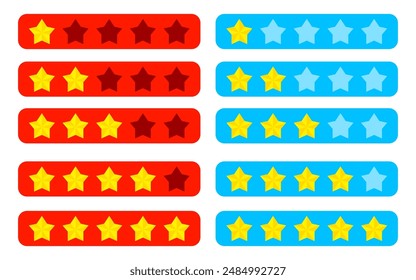 Star point, red, blue, star score, mark