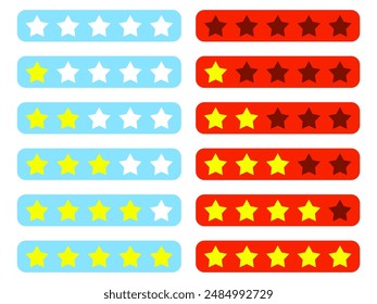 Star point, red, blue, star score, mark