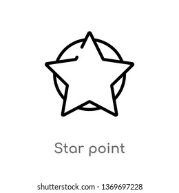 star point vector line icon. Simple element illustration. star point outline icon from ultimate glyphicons concept. Can be used for web and mobile