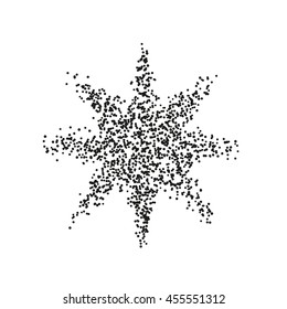 Star of the points. Abstract vector figure
