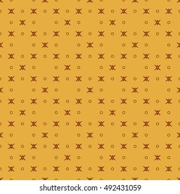 Star and polka dot geometric seamless pattern. Fashion graphic background design. Modern stylish abstract texture. Color template for prints, textiles, wrapping, wallpaper, website VECTOR illustration