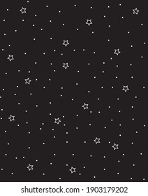 star and polka seamless print